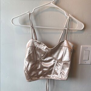 Satin Bustier Crop Top